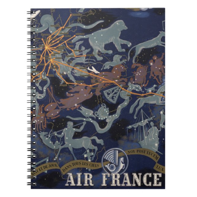Carnet Air France : De nuit et de jour dans tous les ciel (Devant)