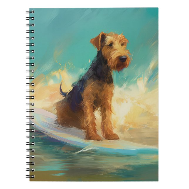 Carnet Airedale Beach Surf Peinture (Devant)