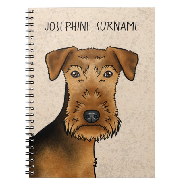 Carnet Airedale Terrier Bingley Tête De Chien Terrier Et  (Devant)