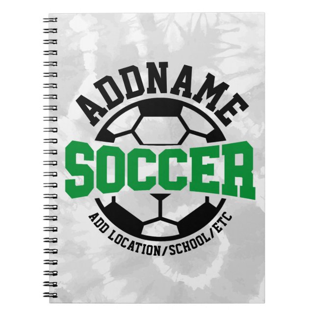 Carnet AJOUT PERSONNALISÉ NOM Joueur de football Cravate- (Devant)