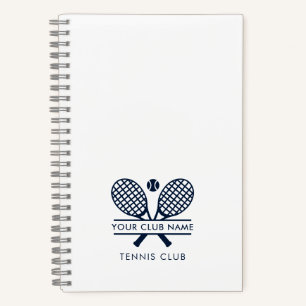 Carnet Ajouter Le Nom Du Club Joueurs De Tennis N'Importe