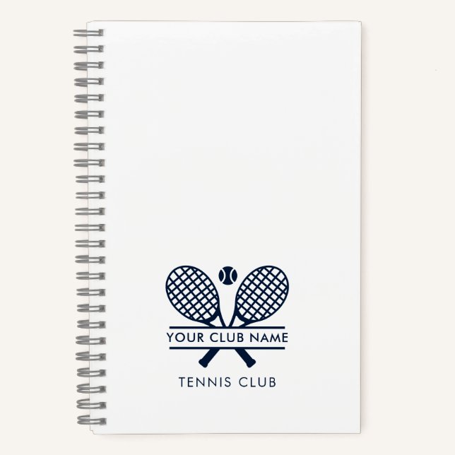 Carnet Ajouter Le Nom Du Club Joueurs De Tennis N'Importe (Recto)
