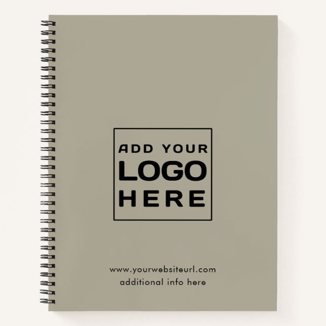 Carnet Ajouter un logo et un site Web d'entreprise minima (Devant)