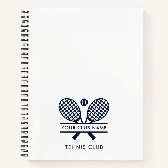 Carnet Ajouter Un Nom De Club Équipe De Tennis N'Importe  (Devant)