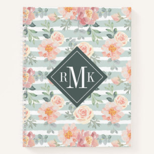Carnet Ajouter votre monogramme   Alicia Rose Motif de ba