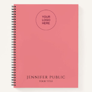 Carnet Ajouter Votre Propre Entreprise Logo Texte Ici Mod
