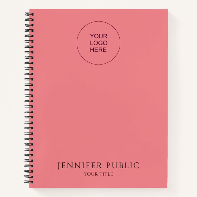 Carnet Ajouter Votre Propre Entreprise Logo Texte Ici Mod (Devant)