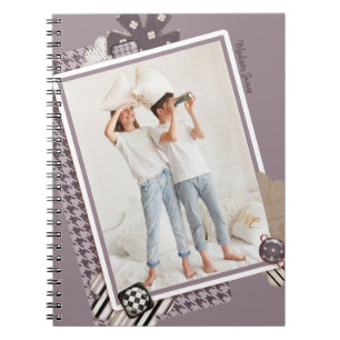 Carnet Ajouter Votre Propre Photo Modern Girly Nom Person