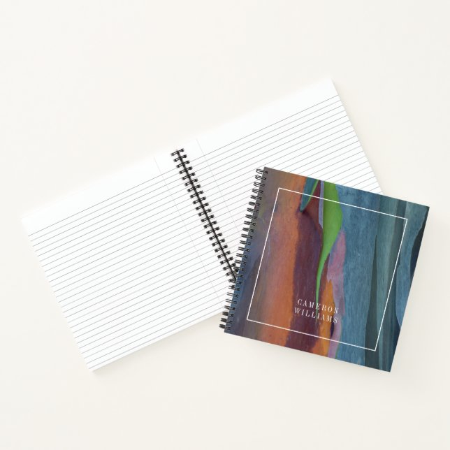Carnet Ajoutez votre nom | Abstrait De Gomme Arc-En-Ciel (Intérieur)