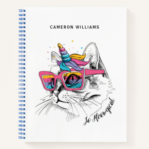 Carnet Ajoutez votre nom   Caticorn   So Meowgical