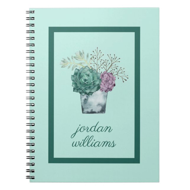 Carnet Ajoutez votre nom | Collection Plante Happiness |  (Devant)