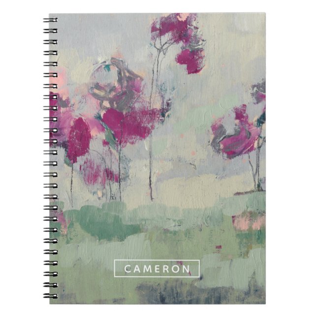 Carnet Ajoutez votre nom | Fuchsia Treeline (Devant)