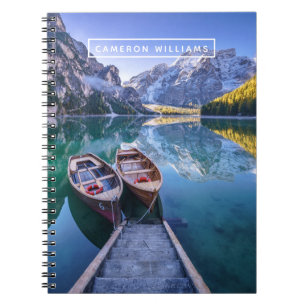 Carnet Ajoutez votre nom Lac Braies Alpes Dolomites,