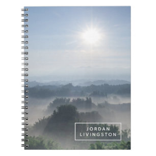 Carnet Ajoutez votre nom Lumière du soleil dans le bamb
