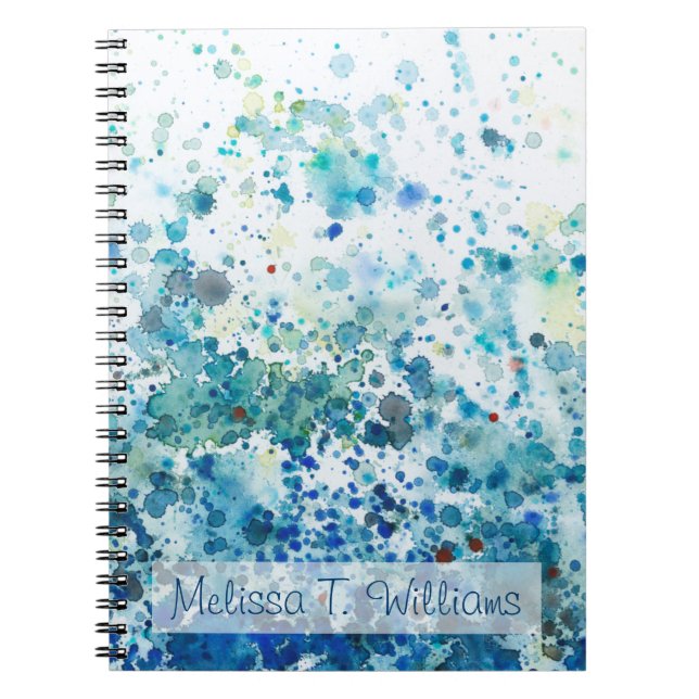Carnet Ajoutez votre nom | Mer Speckled I (Devant)