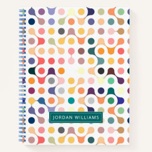 Carnet Ajoutez votre nom   Motif de structure moléculair