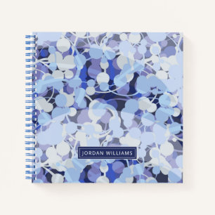 Carnet Ajoutez votre nom   Motif microbe violet