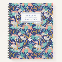 Ajoutez votre nom | Tropical Blue Sloth Motif
