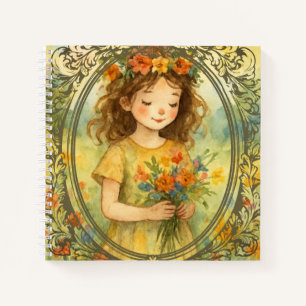 Carnet Ajoutez votre photo ici Cadre antique vintage