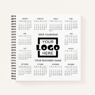 Carnet Ajoutez votre propre logo d'entreprise 2025 Calend