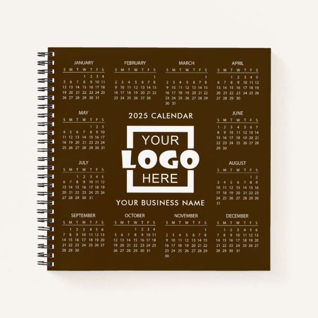 Carnet Ajoutez votre propre logo d'entreprise 2025 Calend (Devant)