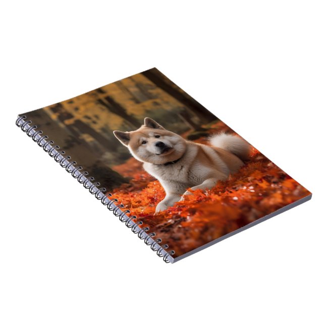 Carnet Akita en automne Feuilles automne s'inspire (Côté Droit)