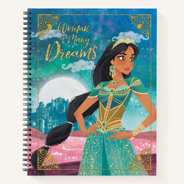 Carnet Aladdin | Jasmine "Femme de nombreux rêves" (Devant)