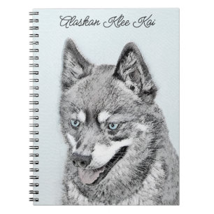 Carnet Alaskan Klee Kai Peinture - Cute Original Chien Ar