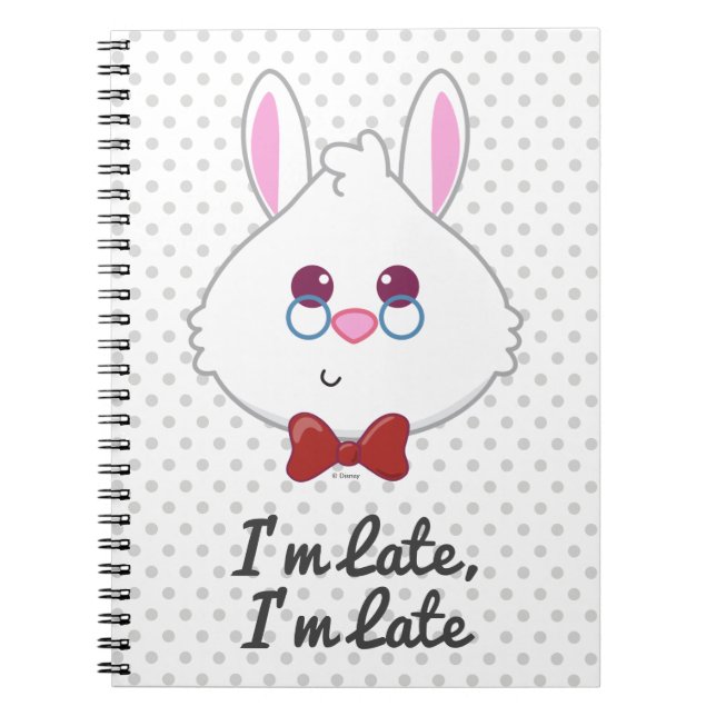 Carnet Alice au pays des merveilles | Emoji lapin blanc (Devant)