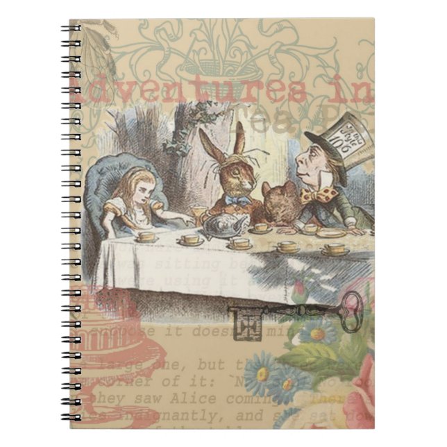 Carnet Alice au pays des merveilles Fête du thé (Devant)