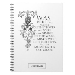 Carnet Alice Au Pays Des Merveilles Jabberwocky Poem Carn