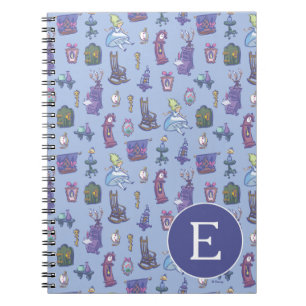 Carnet Alice Au Pays Des Merveilles Motif Monogramme bl