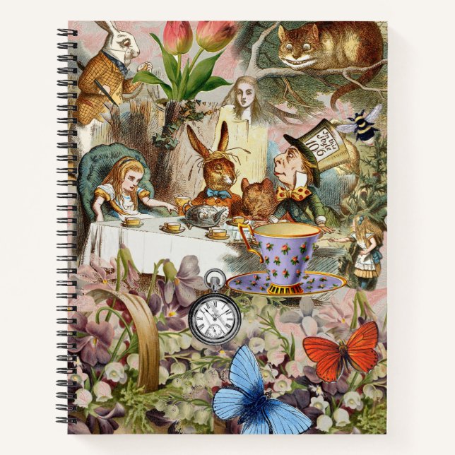 Carnet Alice au pays des merveilles Tea Party Art (Devant)