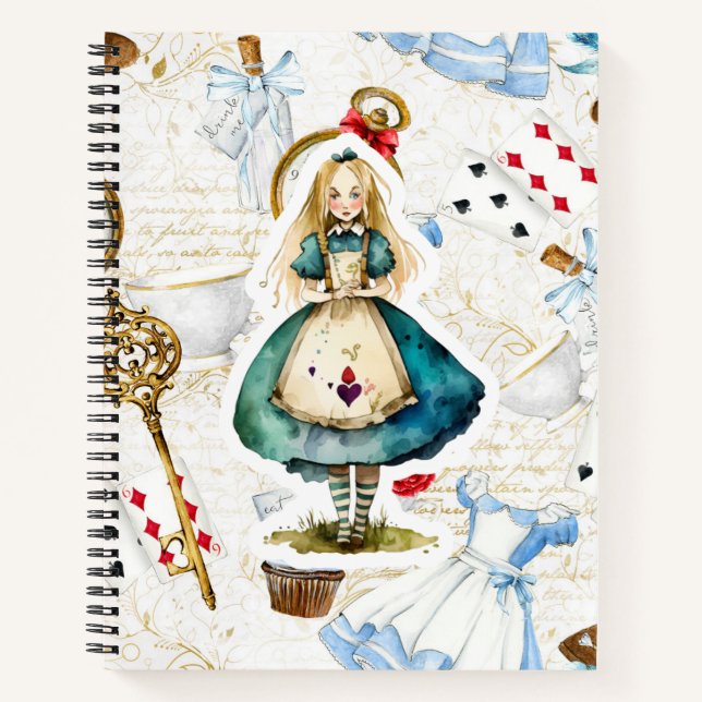 Carnet Alice Au Pays Des Merveilles Thème (Devant)