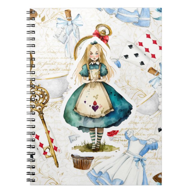 Carnet Alice Au Pays Des Merveilles Thème (Devant)
