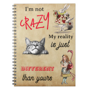 Carnet Alice - Cheshire Chat Je ne suis pas fou