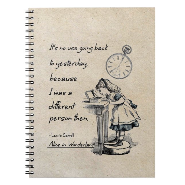 Carnet Alice dans des citations du pays des merveilles (Devant)
