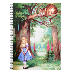 Carnet Alice et le chat de Cheshire au pays des