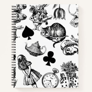 Carnet Alice Lapin Blanc Wonderland Classique
