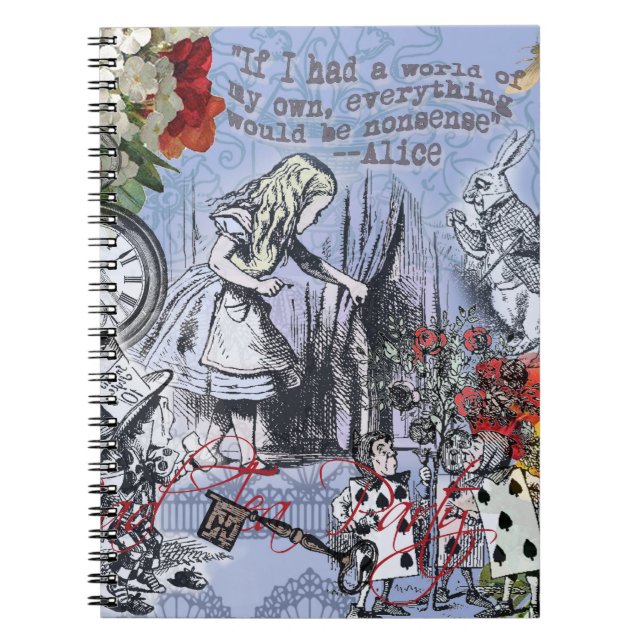Carnet Alice nonsense rideau merveilleux - Bleu (Devant)