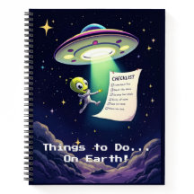 Alien Abduction Checklist | Whimsical Retro Sci-Fi