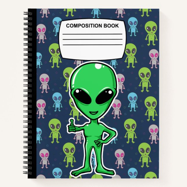 Carnet Alien de composition spirale (Devant)