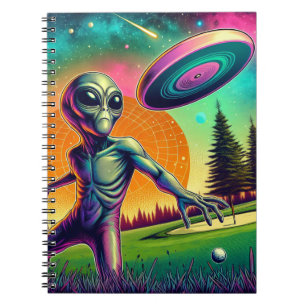 Carnet Alien Disc Golf avec Planet Background