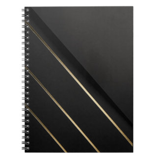 Carnet Alignement Doré — Noir et Or Minimaliste
