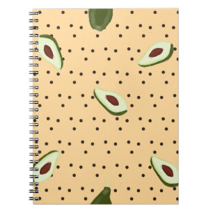 Carnet Aliments sains. Motif d'avocat sans fil, avocat