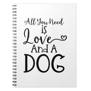 Carnet All you need is Love and a Dog
