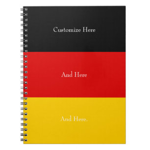 Carnet Allemagne Couleurs du drapeau Noir Rouge Or Person