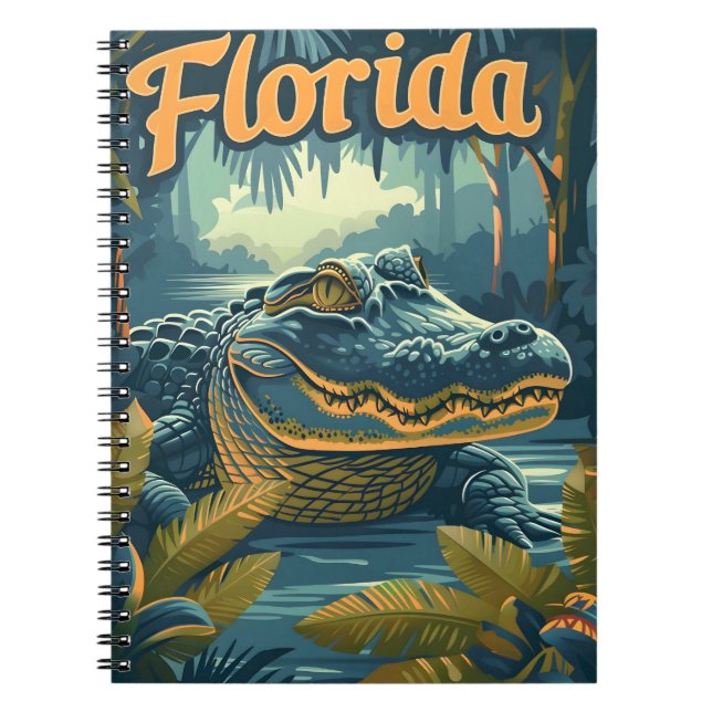 Carnet Alligator Floride Everglades (Devant)