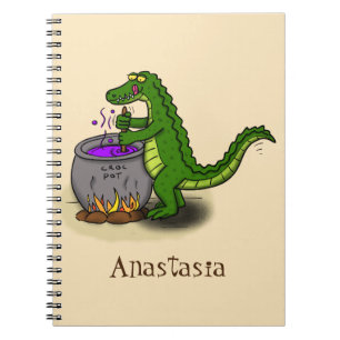 Carnet Alligator vert drôle dessin animé cuisine
