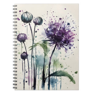 Carnet Allium - Fleurs aquarelles